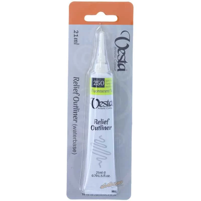 خمیر دورگیر شیشه کد 250 Fluorescent Yellow وستا