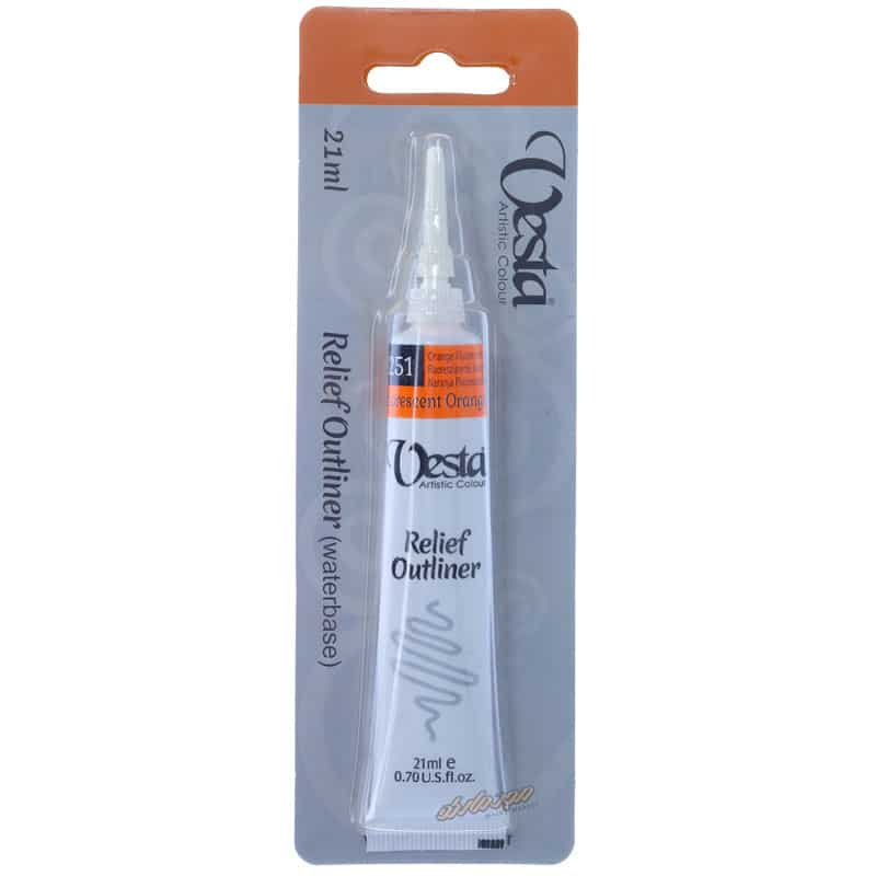 خمیر دورگیر شیشه کد 251 Fluorescent Orange وستا VESTA