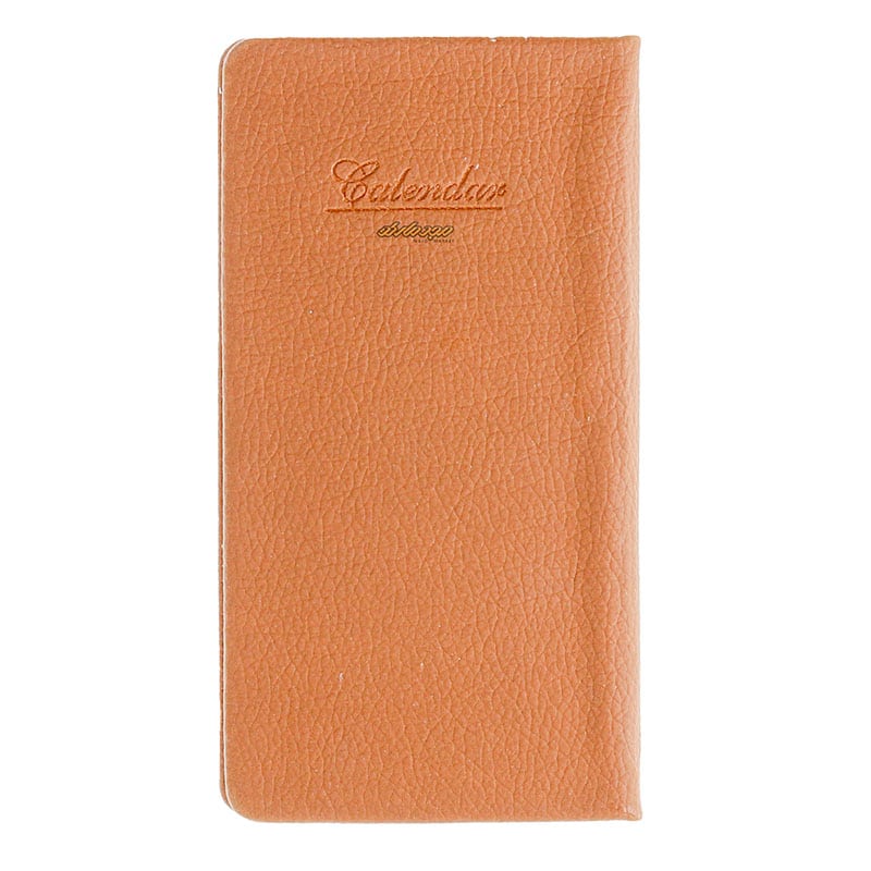تقویم جیبی 1402 قهوه ای روشن جلد سخت کلیپس Clips