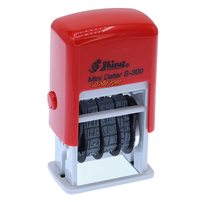 دستگاه مهر تاریخ زن شاینی قرمز مدل S-300