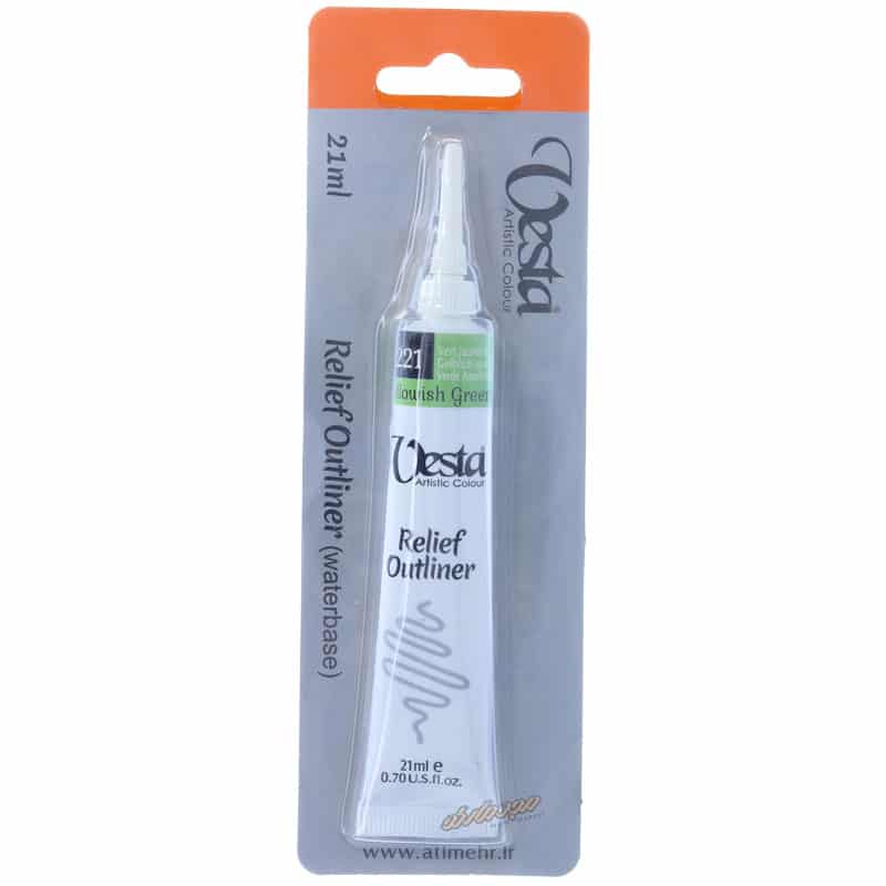 خمیر دورگیر شیشه کد 221 Yellowish Green وستا