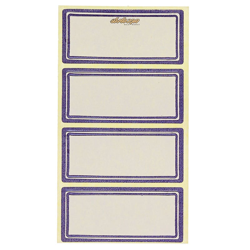 لیبل 72*32 میلی متری دور آبی