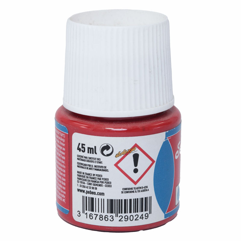 رنگ پارچه ترنسپرنت قرمز 24 (CARDINAL RED) ستا کالر پ ب او PEBEO (2)