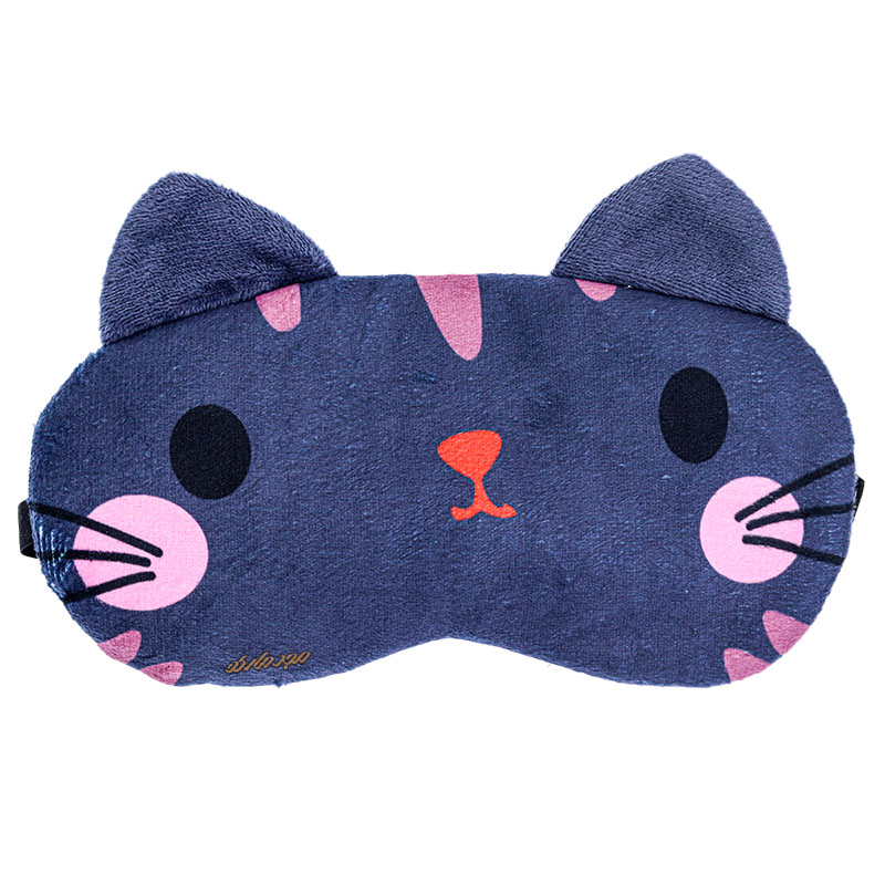 چشم بند فانتزی کمپرس دار طرح گربه مشکی