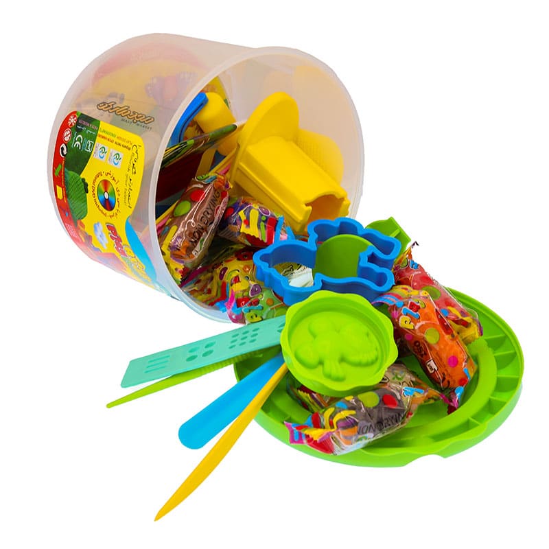 خمیر بازی 10 رنگ سطلی سبز آریا (4)