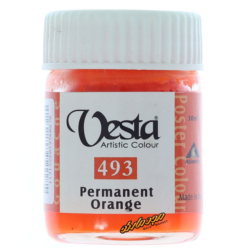 گواش نارنجی سیر (Permanent Orange) کد 493 وستا VESTA