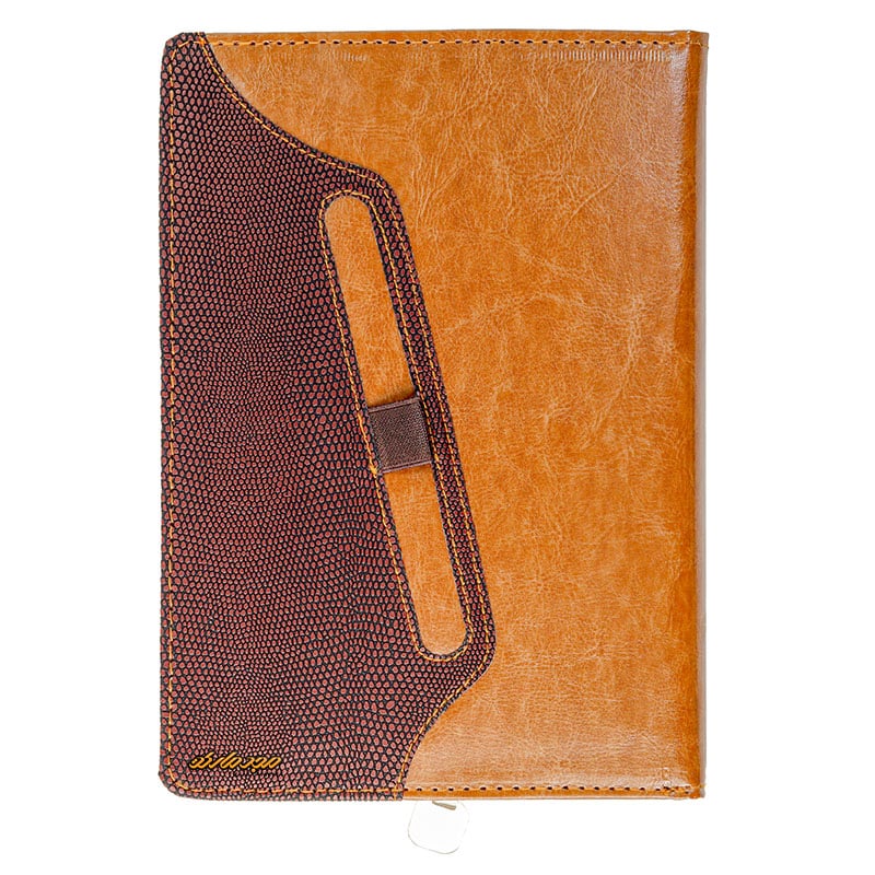 سالنامه (سررسید) 1402 قهوه ای طرح ترمو جلد سخت ایلیا 235