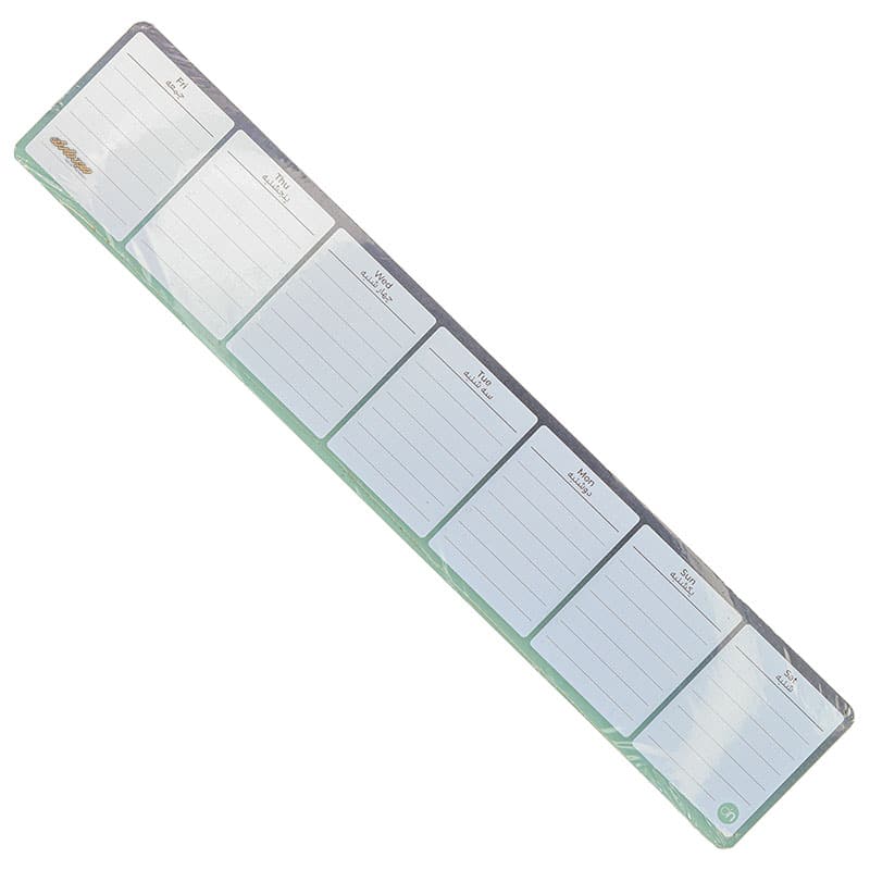 نوت پد هفتگی طرح سرمه ای سبز دات نوت