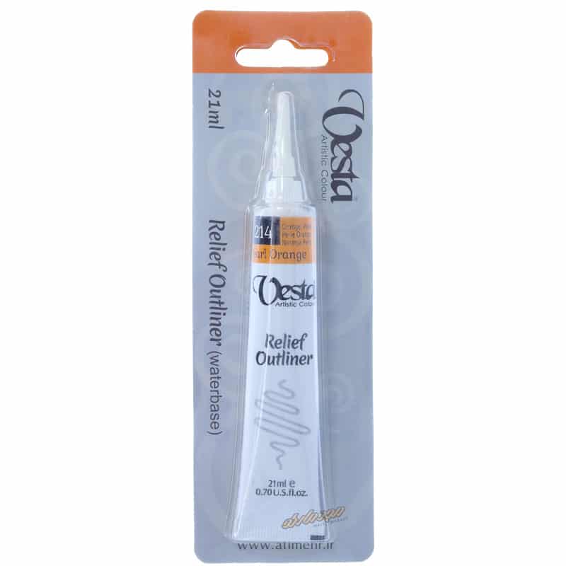 خمیر دورگیر شیشه کد 214 Pearl Orange وستا VESTA