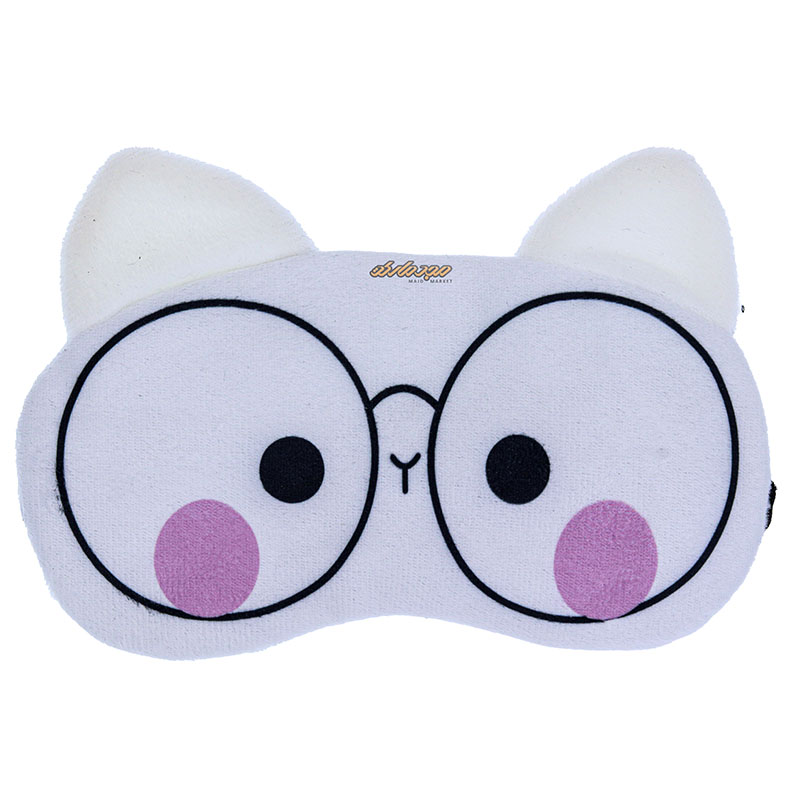 چشم بند فانتزی کمپرس دار طرح گربه عینک دار