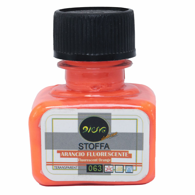 رنگ پارچه ترنسپرنت نارنجی فلورسنت 063 (FLUORESCENT ORANGE) پیرو