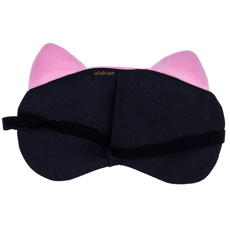 چشم بند فانتزی کمپرس دار طرح گربه صورتی (2)