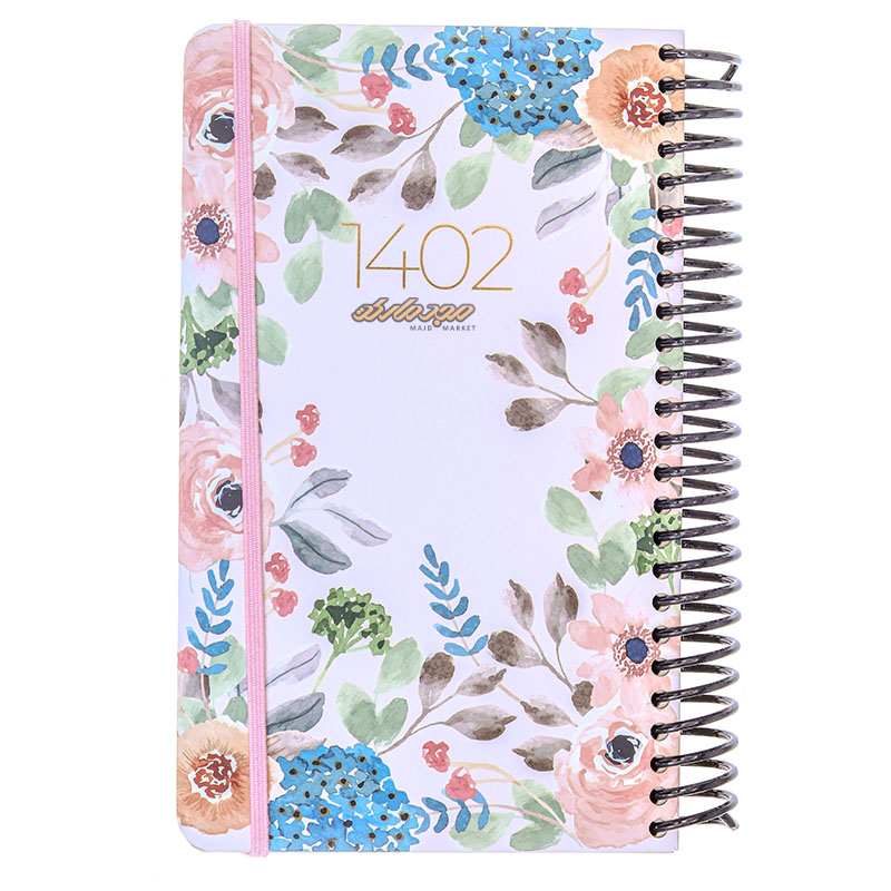 سالنامه 1402 اروپایی طرح طبیعت سفید دات نوت