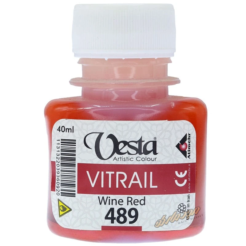 رنگ ویترای کد 489 Wine Red وستا (1)