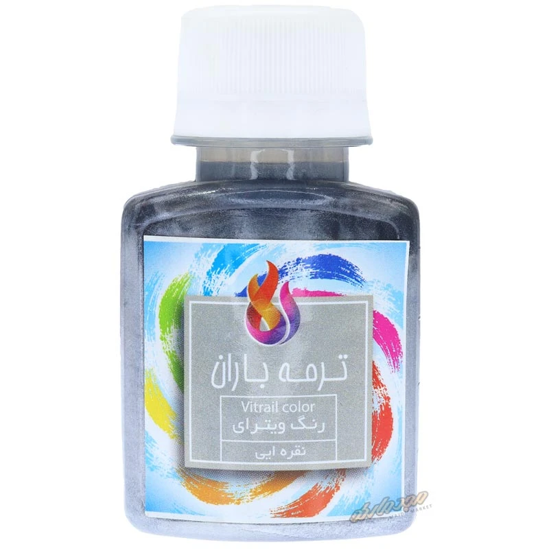 رنگ ویترای (شیشه) نقره ای ترمه باران (2)