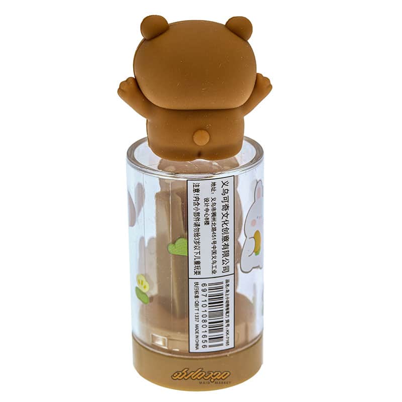 تراش سیلیکونی مخزن دار طرح تدی قهوه ای (2)