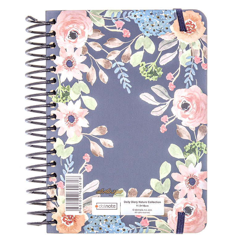 سالنامه 1402 پالتویی طرح طبیعت سرمه ای دات نوت (5)