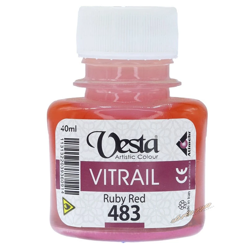 رنگ ویترای کد 483 Ruby Red وستا (2)