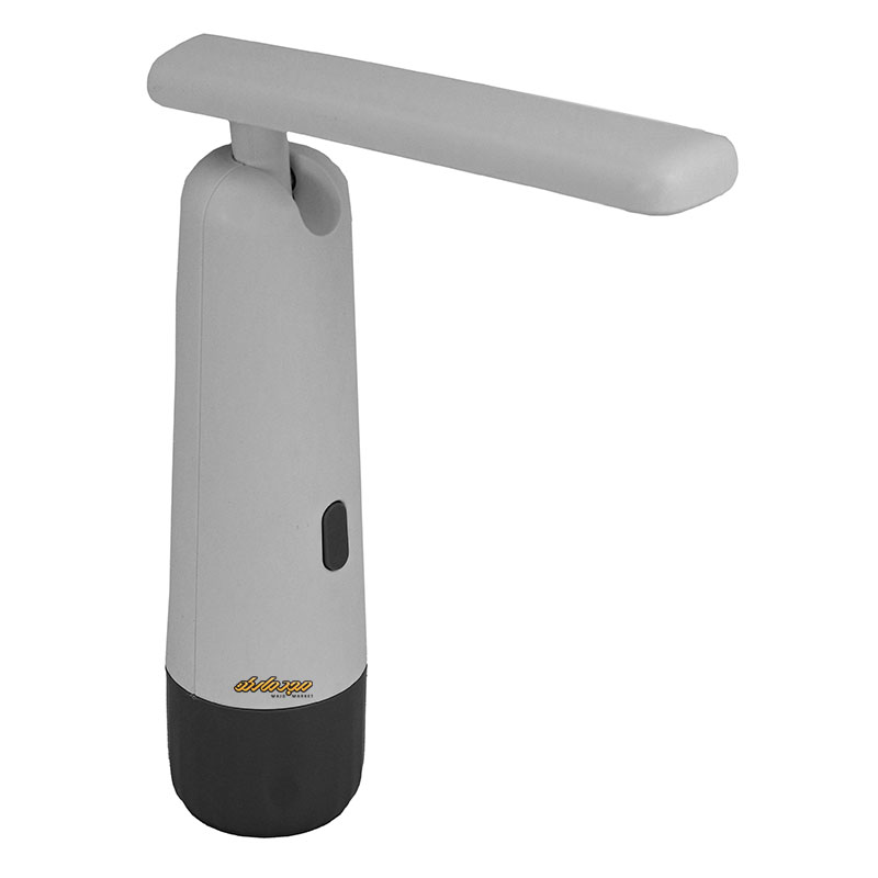چراغ مطالعه رومیزی طوسی سفید CS306