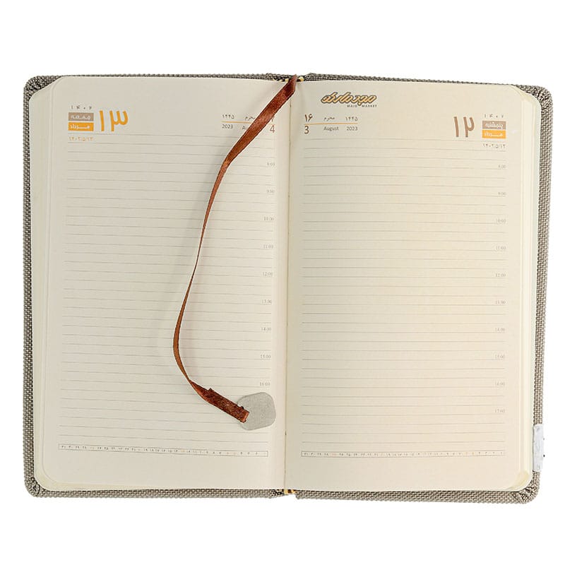 سالنامه (سررسید) 1402 اروپایی طرح چرم سوزنی شتری ایلیا 227 (4)