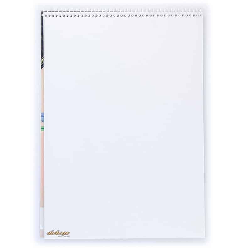 دفتر طراحی آبرنگ سایز A5 طرح گل بنفش مدل فیل صورتی (3)