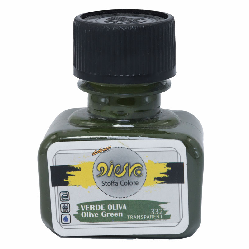 رنگ پارچه ترنسپرنت سبز زیتونی 332 (OLIVE GREEN) پیرو