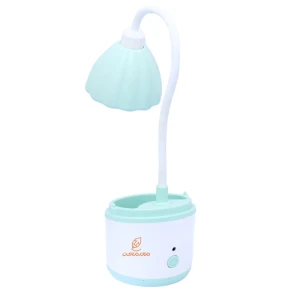 چراغ مطالعه رومیزی طرح گلدانی سفید سبز CS293