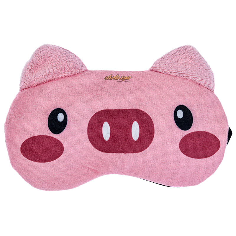 چشم بند فانتزی کمپرس دار طرح خوک صورتی