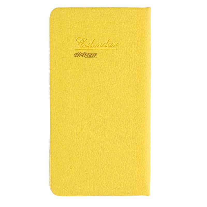 تقویم جیبی 1402 زرد جلد سخت کلیپس Clips