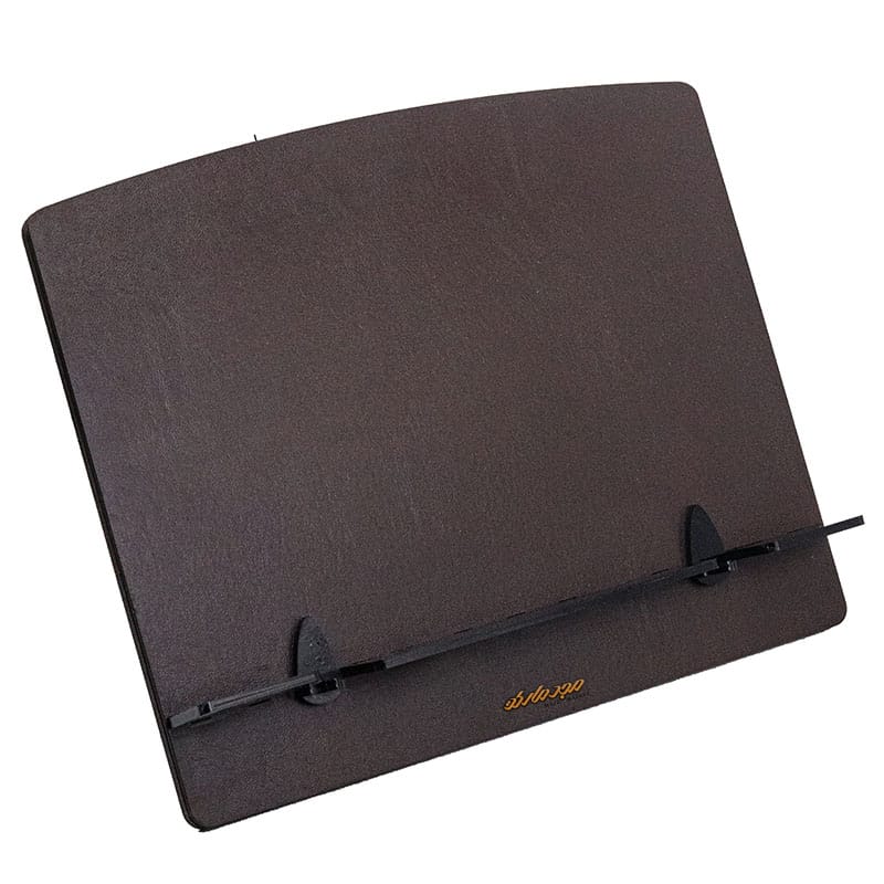 کتابیار چوبی طرح چرم قهوه ای تیره بهنود