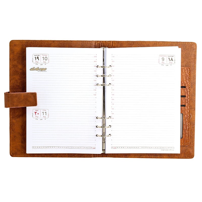 سالنامه (سررسید) 1402 کلاسوری قهوه ای کد 240 پاسارگاد (5)