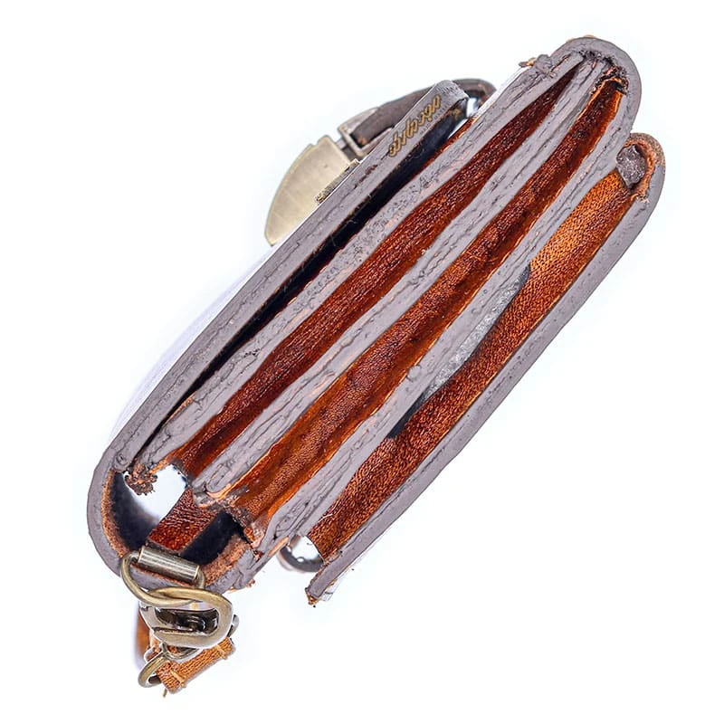 کیف چرم مدیران دسته رنگی قهوه ای FENDI (5)