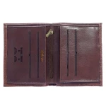 کیف پول کوچک کتابی چرم قهوه ای MONT (3)