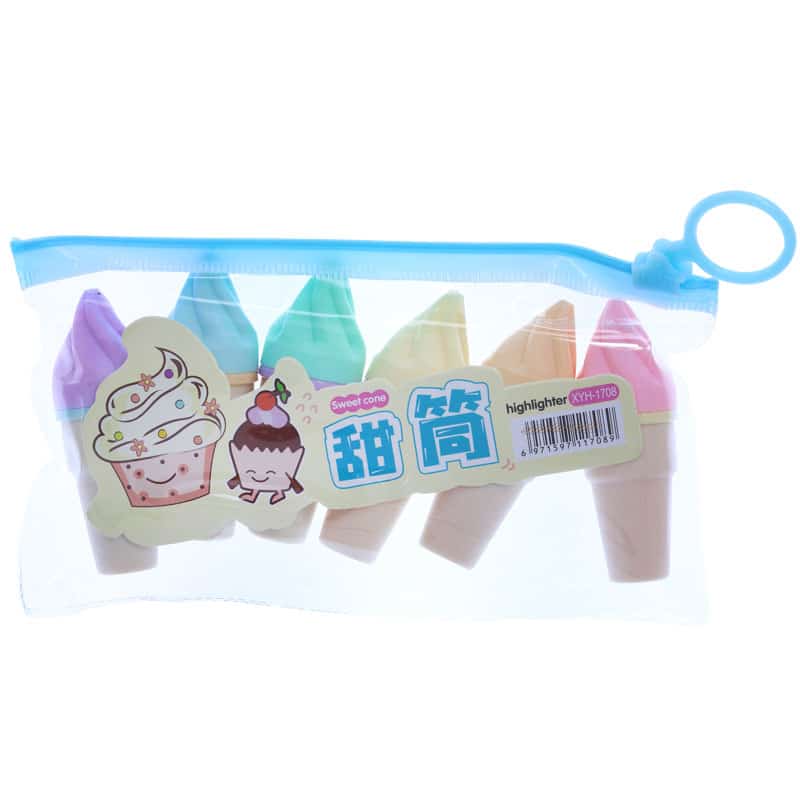 علامت زن فانتزی 6 رنگی بستنی قیفی 1708