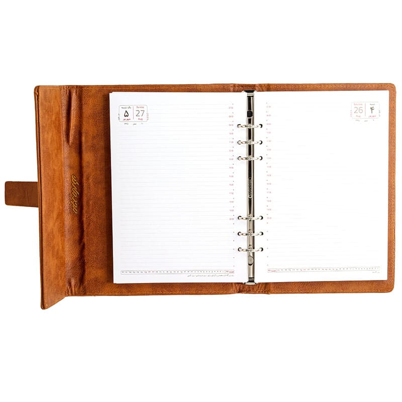 سالنامه (سررسید) 1402 کلاسوری قهوه ای کد 244 پاسارگاد (5)