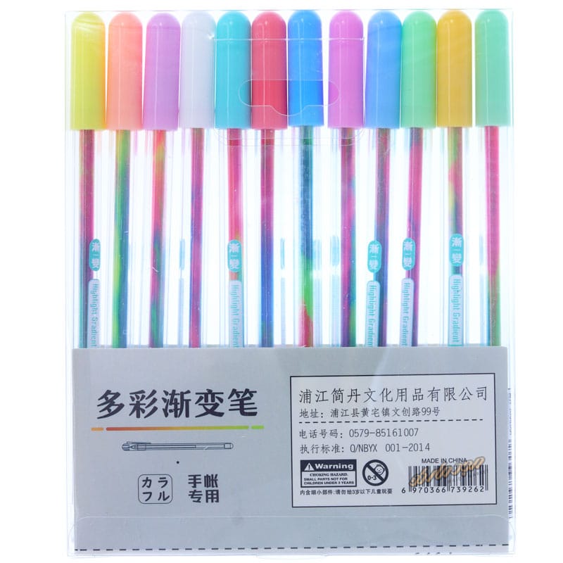 خودکار فانتزی رنگین کمان مات 12 رنگ 2205 JIANDAN (3)