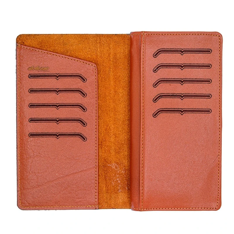 کیف پول کتی چرم قهوه ای مازراتی (3)