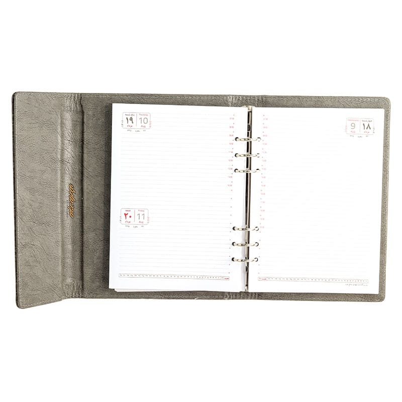 سالنامه (سررسید) 1402 کلاسوری الیگیتور طوسی کد 242 پاسارگاد (11)