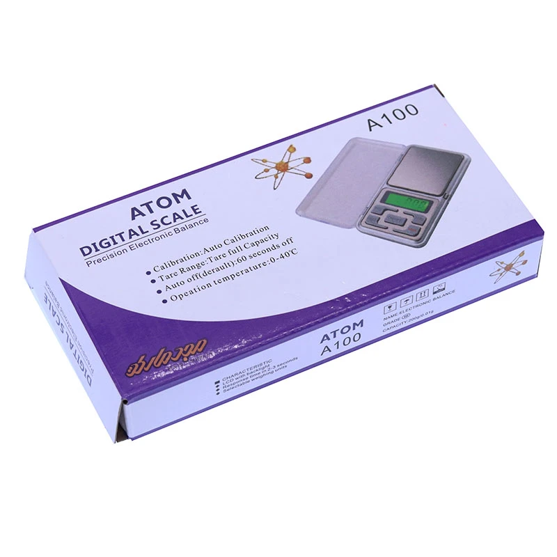 ترازو دیجیتال 200 گرمی ATOM A100 (2)