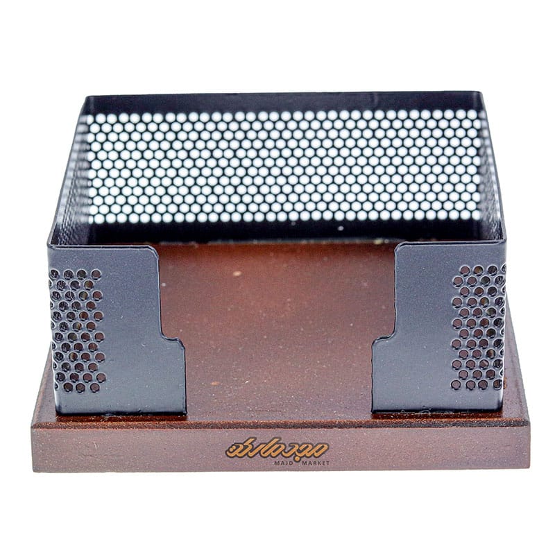 جا یادداشت چوب و فلز قهوه ای تیره شهاب مدل 04 (1)