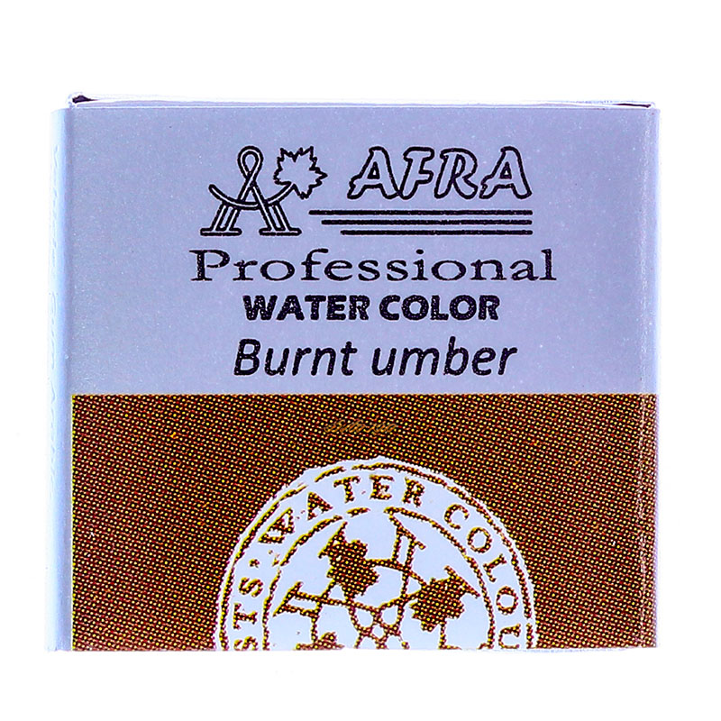 قرص آبرنگ قهوه ای تیره (Burnt Umber) کد 687 افرا (1)