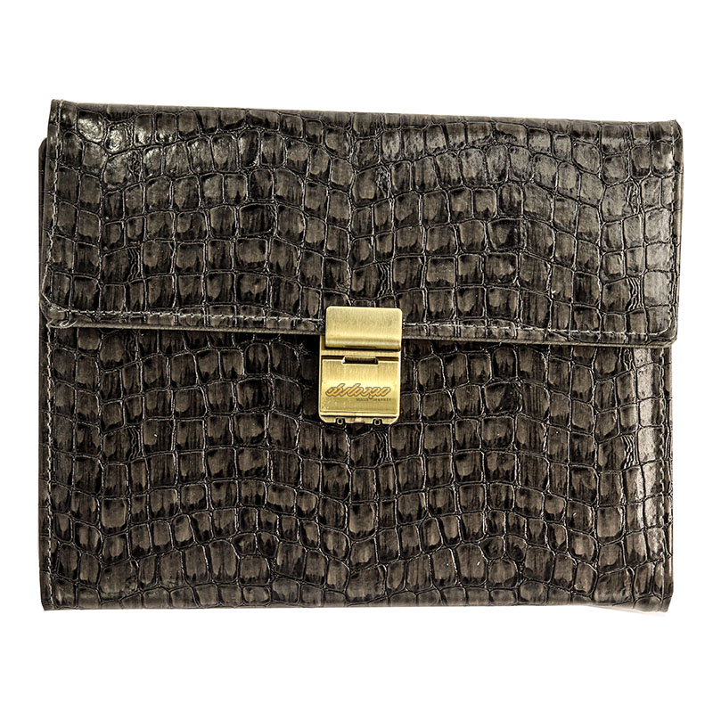 سالنامه (سررسید) 1402 کلاسوری رمزدار الیگیتور طوسی کد 248 پاسارگاد