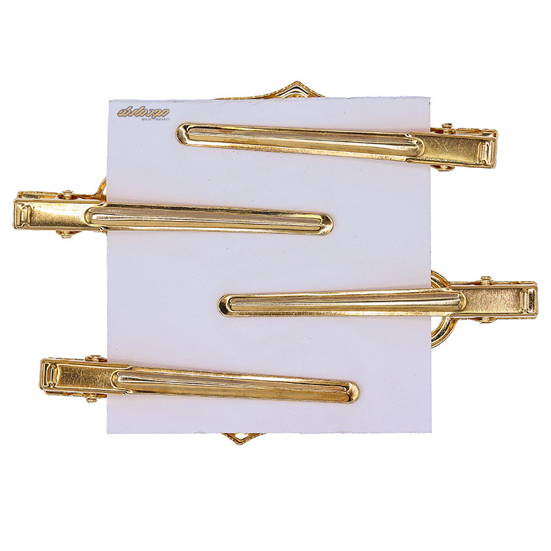 گیره فلزی 4 عددی رزین طرح قلب بزرگ (2)