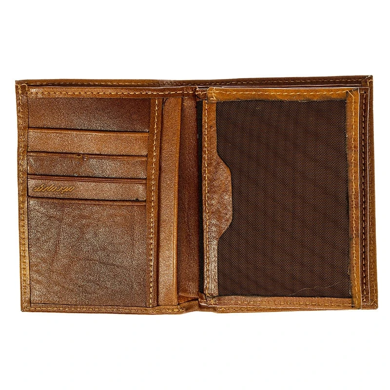 کیف پول کوتاه چرم قهوه ای دیاکو (4)
