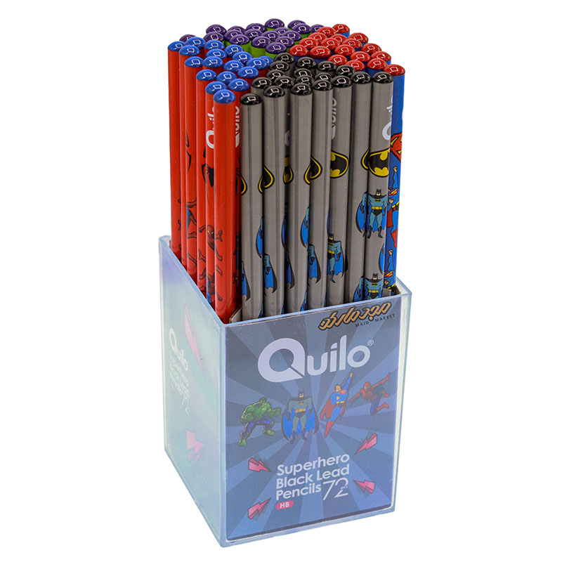 مداد مشکی 72 عددی کویلو طرح SUPER HERO (3)