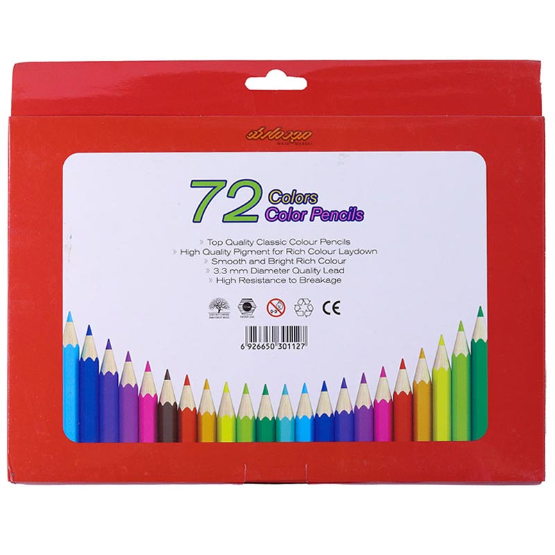 مداد رنگی 72 رنگ جعبه مقوایی اسکول مکس school max (1)