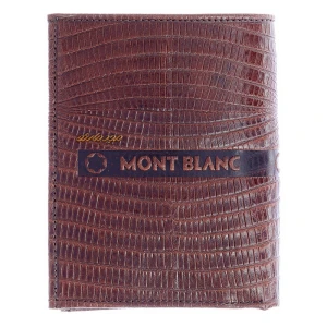 کیف پول کوچک کتابی چرم قهوه ای MONT