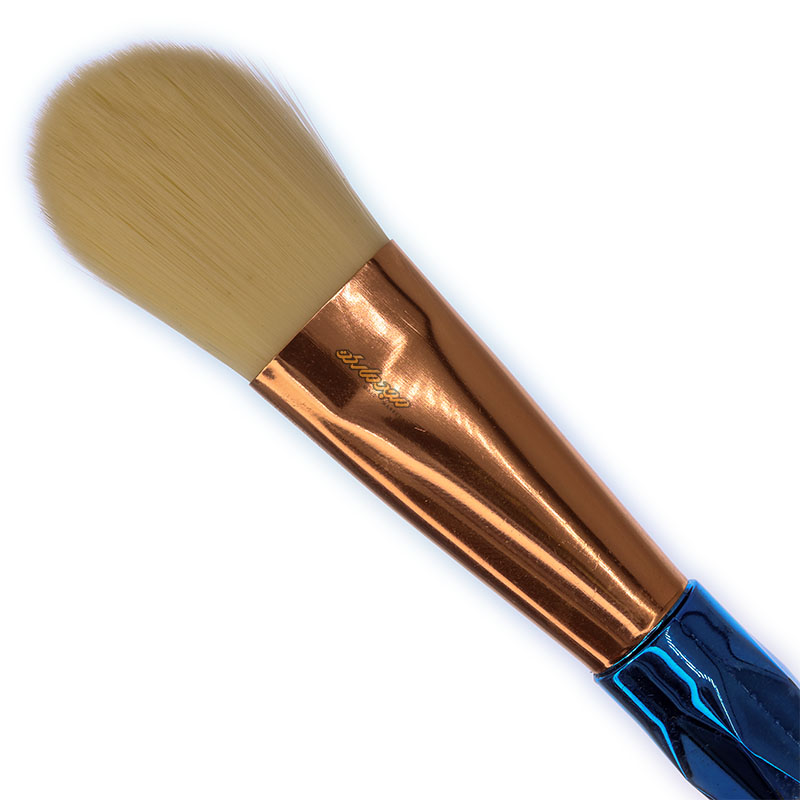 قلم مو براش دسته هفت رنگ آبی (3)