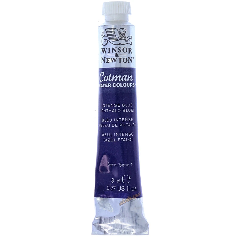 آبرنگ تیوپی آبی سیر (Intense Blue) کد 327 وینزور WINSOR (2)
