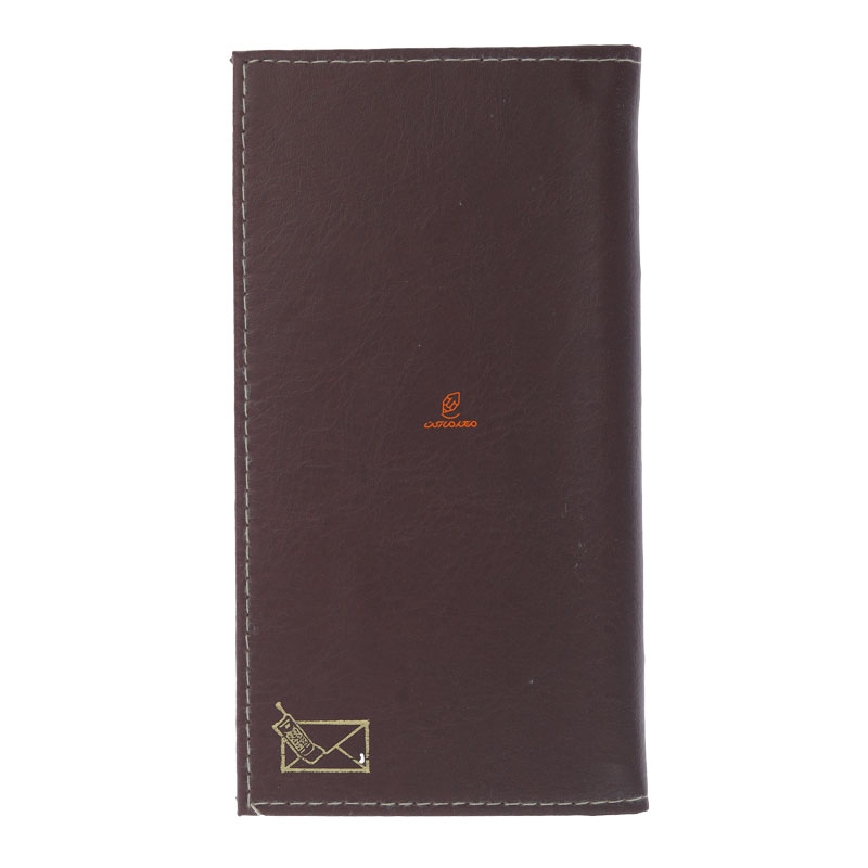 دفتر تلفن جلد سخت قهوه ای صالح